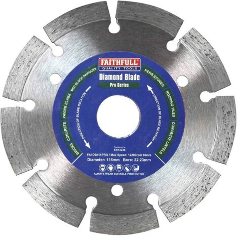 Faithfull RA3011522 Professional Diamond Blade 115 x 22mm FAIDB115PRO
