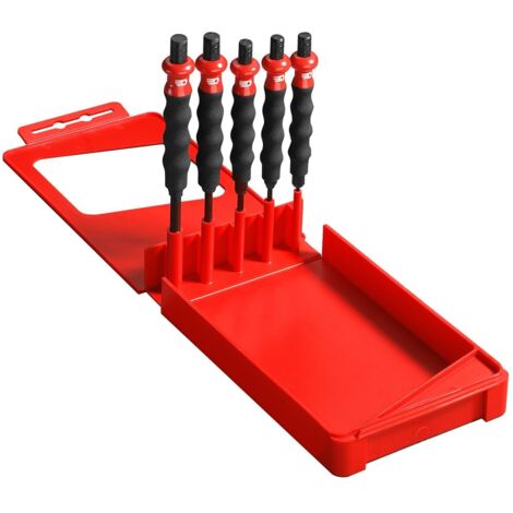 Facom 5-Piece Metric Punch Set with Tri-Material Shock-Absorbing Handles – Model FCM249GPB