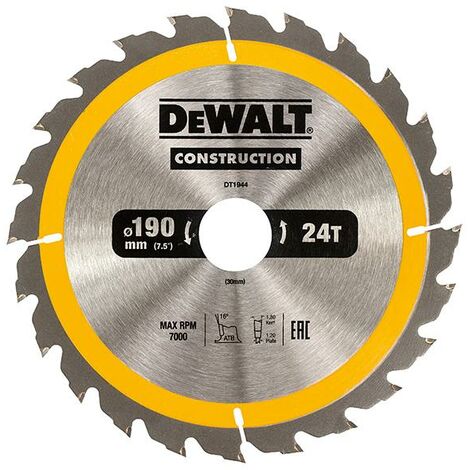 Portable Construction Circular Saw Blade 190 X 30Mm X 24T