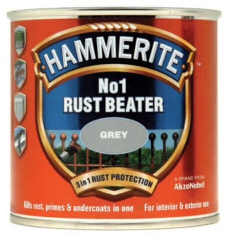 Hammerite 5158238 No.1 Rust Beater Paint Grey 250ml HMMNO1GY250