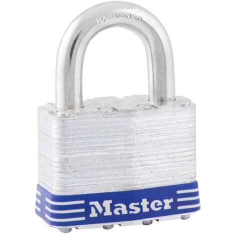 Master Lock 5EURD Laminated Steel Padlock – Gray, 7.4 x 5.1 x 3.3 cm, High-Security Locking Solution (1/4)