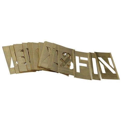 Stencils L2LB Set of Brass Interlocking Stencils - Letters 2in STNL2LB