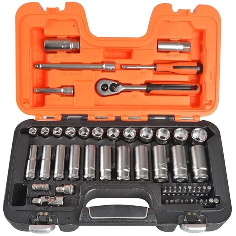 Bahco Socket Set of 53 Metric 1/4in & 3/8in Deep Drive Long BAHS330L S330L