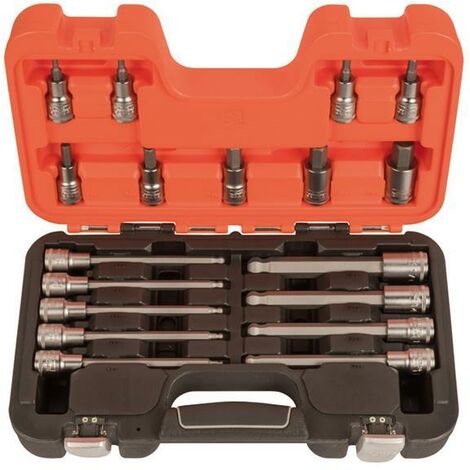 Bahco S18HEX 1/2in Drive 18-Piece Metric Hex Ball Bit Socket Set with Case (1/3)
