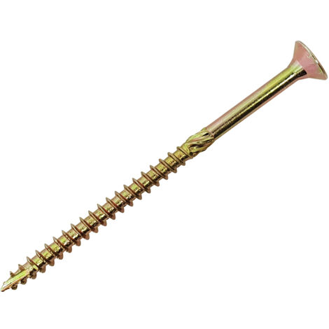 Multipurpose screws 6.0 x 180mm – Double countersunk heads – Zinc yellow passivated finish for corrosion resistance – Box of 100 – Forgefix (1/3)