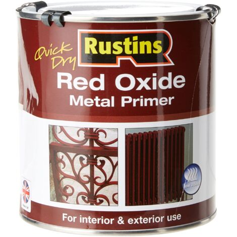 Rustins REDOW1000 Quick Dry Red Oxide Metal Primer 1 litre RUSROMP1LQ