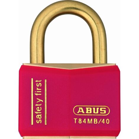 ABUS Mechanical T84MB/40mm Red Rustproof Padlock ABUT8440RED
