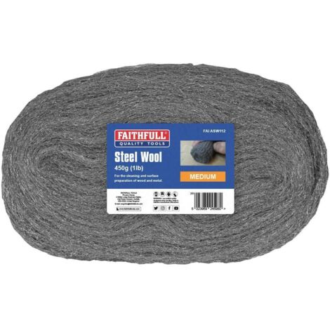 Faithfull Steel Wool 1-2 Medium 450g FAIASW112