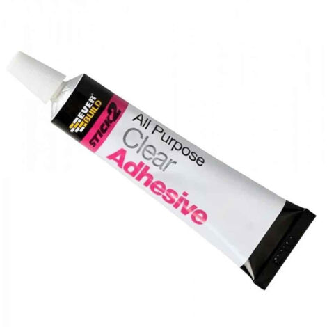 Everbuild S2CLEAR STICK2 All-Purpose Adhesive Tube 30ml EVBS2CLEAR