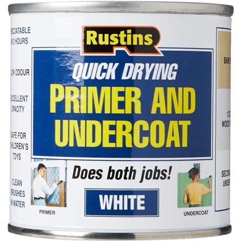 Rustins WHPU250 Quick Dry Primer & Undercoat White 250ml RUSQDWPUC250 (1/3)