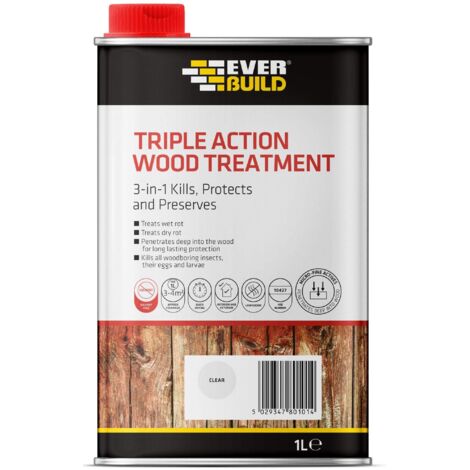 Everbuild LJUN01 Triple Action Wood Treatment 1 litre EVBLJUN01 (1/5)