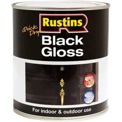 Rustins BLAGW250 Quick Dry Black Gloss 250ml RUSBGWB250