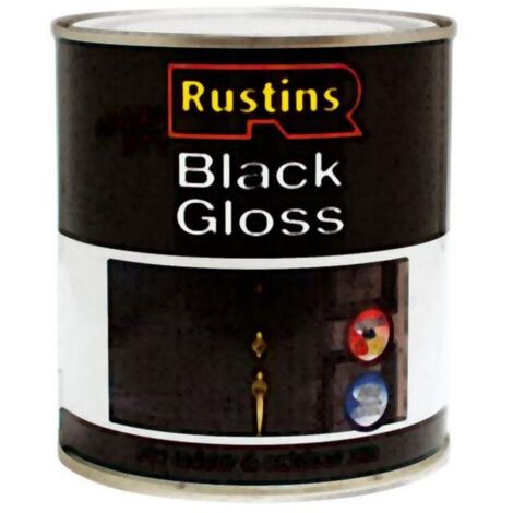 Rustins BLAGW500 Quick Dry Black Gloss 500ml RUSBGWB500