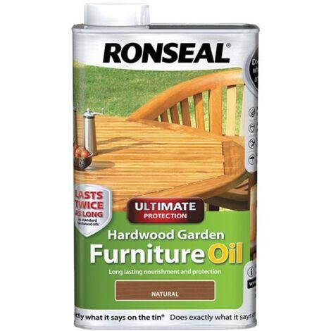 Ronseal Ultimate Protection Hardwood Garden Furniture Oil Natural 1 litre