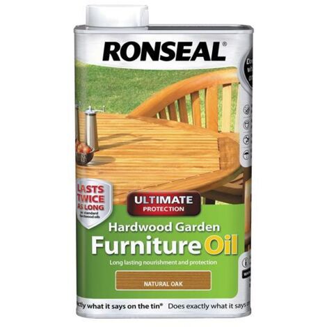 Ronseal Ultimate Protection Hardwood Garden Furniture Oil Natural Oak 1 litre