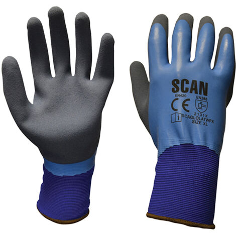 Scan 2ARK64L-36 Waterproof Latex Gloves - XL Size 10 SCAGLOLATWPX