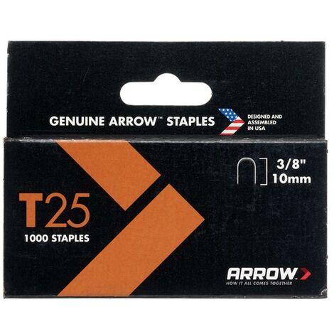ARROW T25 Staples 10Mm (3/8In) Box 1000