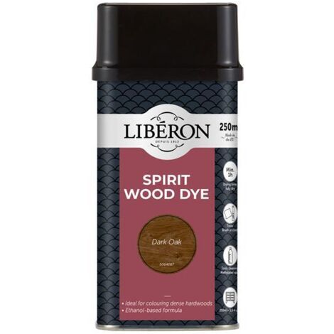 Liberon Spirit Wood Dye Dark Oak 250ml LIBWDSDO250