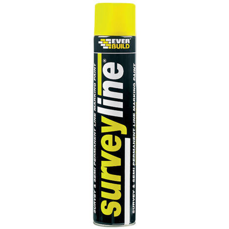 Everbuild SURVEYYELL Survey Line Marker Spray Yellow 700ml EVBSURVEYYE (1/6)