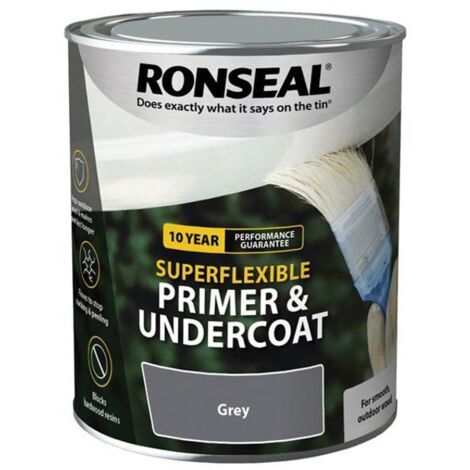 Ronseal 36467 Superflexible Primer & Undercoat Grey 750ml RSLEWPGRY750