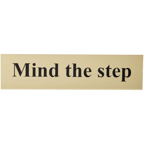 Scan 6029 Mind The Step - Polished Brass Effect 200 x 50mm SCA6029