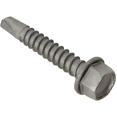 ForgeFix TechFast Roofing Sheet to Steel Hex Screw No.3 Tip 5.5 x 57mm Box 100 FORTFH5557L