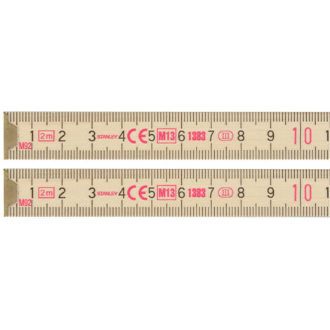 Stanley Wooden Folding Rule 2M (1/2)
