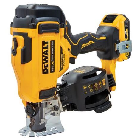 DEWALT Power Tools DCN45RND2 XR Brushless Roofing Coil Nailer 18V 2 x 2.0Ah Li-ion