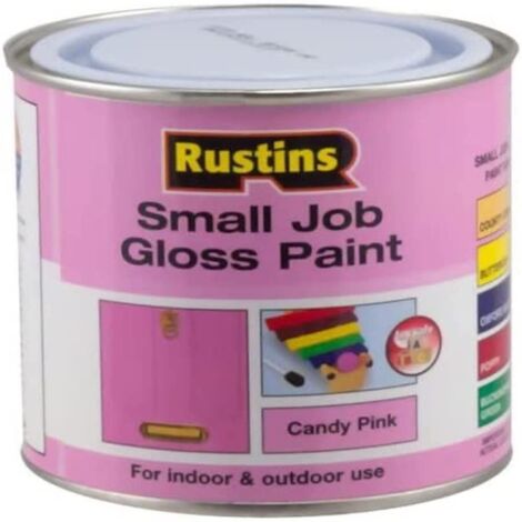 Rustins Quick Dry Small Job Gloss Paint Candy Pink 250ml RUSSJCPQD