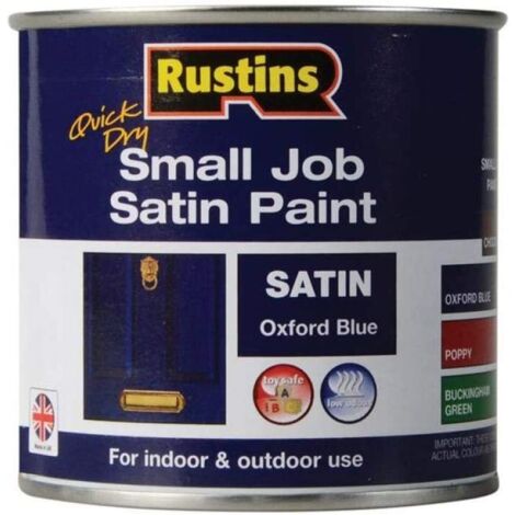 Rustins SPOBW250 Quick Dry Small Job Satin Paint Oxford Blue 250ml RUSSJPSOXBQD