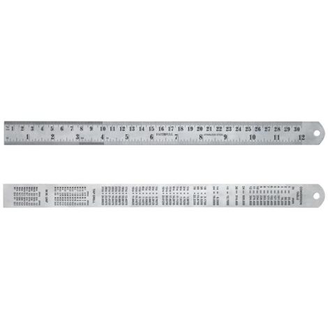 Faithfull Steel Rule 300mm / 12in x 25mm FAIRULE300SS