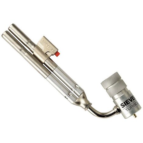 Sievert Turbojet Twin Burner 360° Swivel Torch - Piezo Ignition, Cyclone Flame, Built-in Regulator