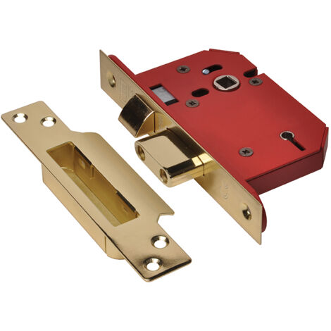 UNION StrongBOLT 2205S 5 Lever Mortice Sashlock Polished Brass 81mm 3in Visi UNNY2205PB30
