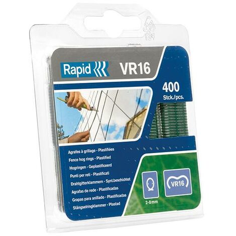 RAPID VR16 Fence Hog Rings 400 Pack - Green