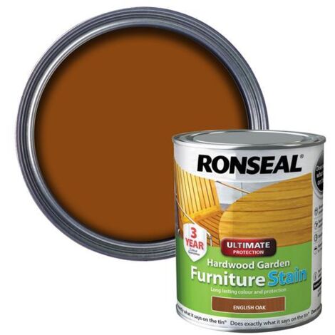 Ronseal Ultimate Protection Hardwood Garden Furniture Stain English Oak 750ml RSLHWFSDO750