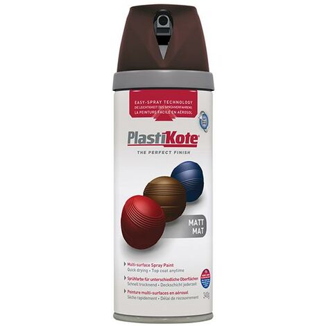 PlastiKote Twist & Spray Matt Chocolate 400ml PKT23106