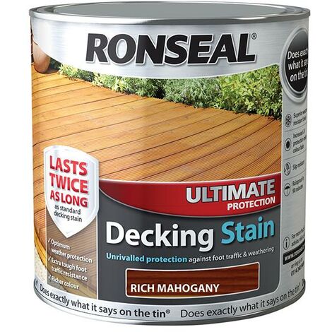 Ronseal 36909 Ultimate Protection Decking Stain Rich Mahogany 2.5 litre RSLUDSRM25L