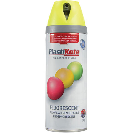 PlastiKote 440.0001901.076 Twist & Spray Fluorescent Yellow 400ml PKT1901