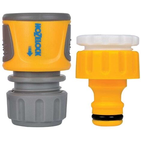 Hozelock 2071 0000 2071 Threaded Tap & Soft Touch Hose End Connector Set HOZ2071