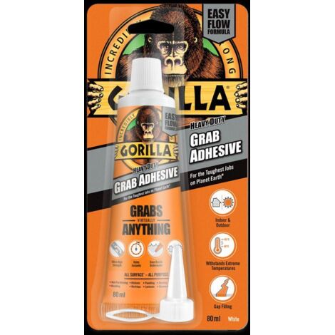Gorilla Glue Gorilla Heavy-Duty Grab Adhesive White 80ml GRGHDGA80WH
