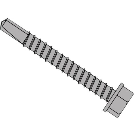 ForgeFix TechFast Roofing Sheet to Steel Hex Screw No.3 Tip 5.5 x 32mm Box 100 FORTFH5532L