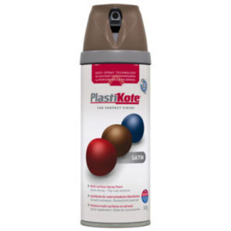 PlastiKote 440.0022113.076 Twist & Spray Satin Chocolate Brown 400ml PKT22113
