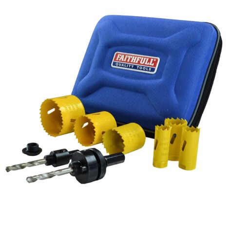 Faithfull Universal Varipitch Holesaw Kit 9 Piece 16-51mm (1/5)