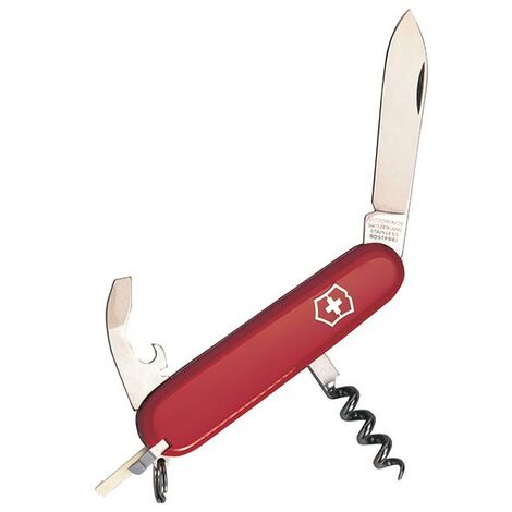 Victorinox Waiter Swiss Army 84mm Red Multi-Tool with Corkscrew and Bottle Opener (Blister Pack)