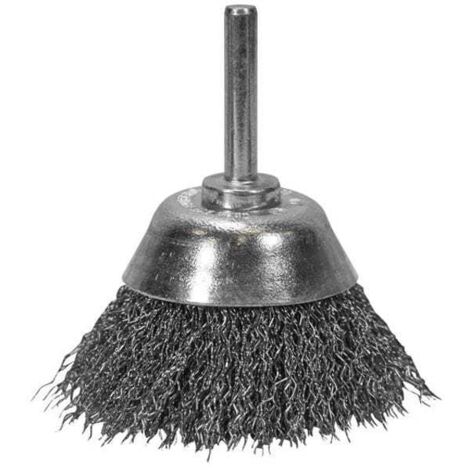 Faithfull 3107506130 Wire Cup Brush 75mm x 6mm Shank, 0.30mm Wire FAIWBS75