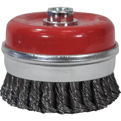 Faithfull Twist-Knot Steel Wire Cup Brush 100mm M14 x 2 0.5mm for Angle Grinders (1/5)