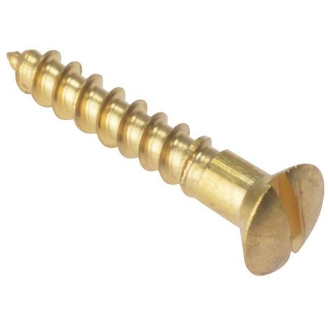 ForgeFix RAH18BR Wood Screw Slotted Raised Head ST Solid Brass 1in x 8 Box 200 FORRAH18BR