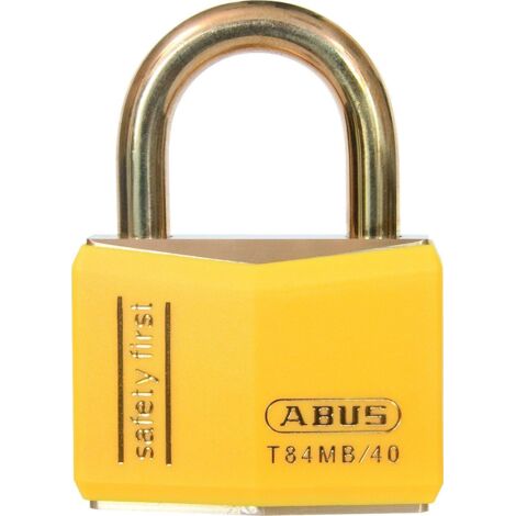 ABUS Mechanical T84MB/40mm Yellow Rustproof Padlock ABUT8440YEL