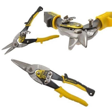 Stanley 214563 Yellow Aviation Snip Straight Cut 250mm