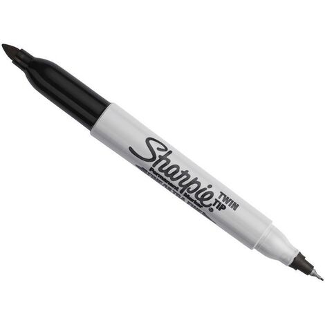 Sharpie Twin Tip Permanent Marker Black — Dual 1.0mm and 0.5mm Tips